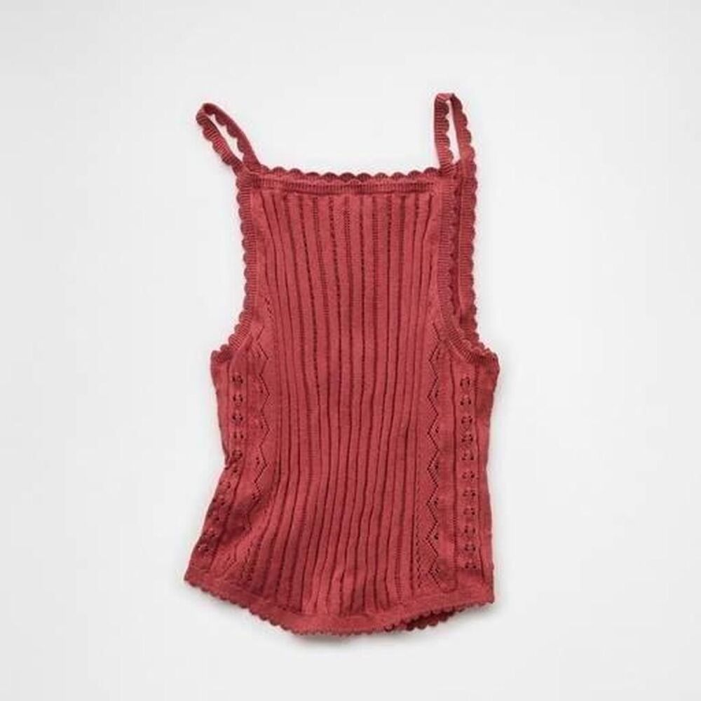 American-eagle Women's Red and Burgundy Vest